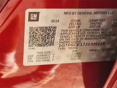 2018 GMC Canyon 4WD All Terrain w/Cloth