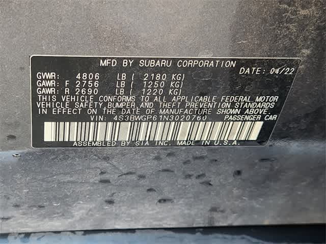 2022 Subaru Legacy Touring XT