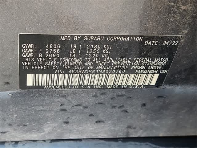 2022 Subaru Legacy Touring XT