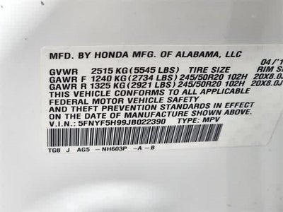 2018 Honda Pilot Touring