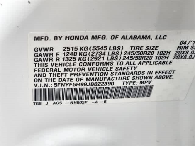 2018 Honda Pilot Touring