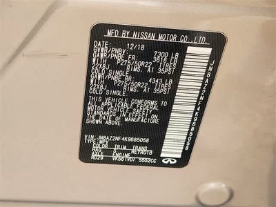 2019 INFINITI QX80 LUXE