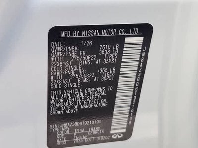 2026 INFINITI QX80 LUXE