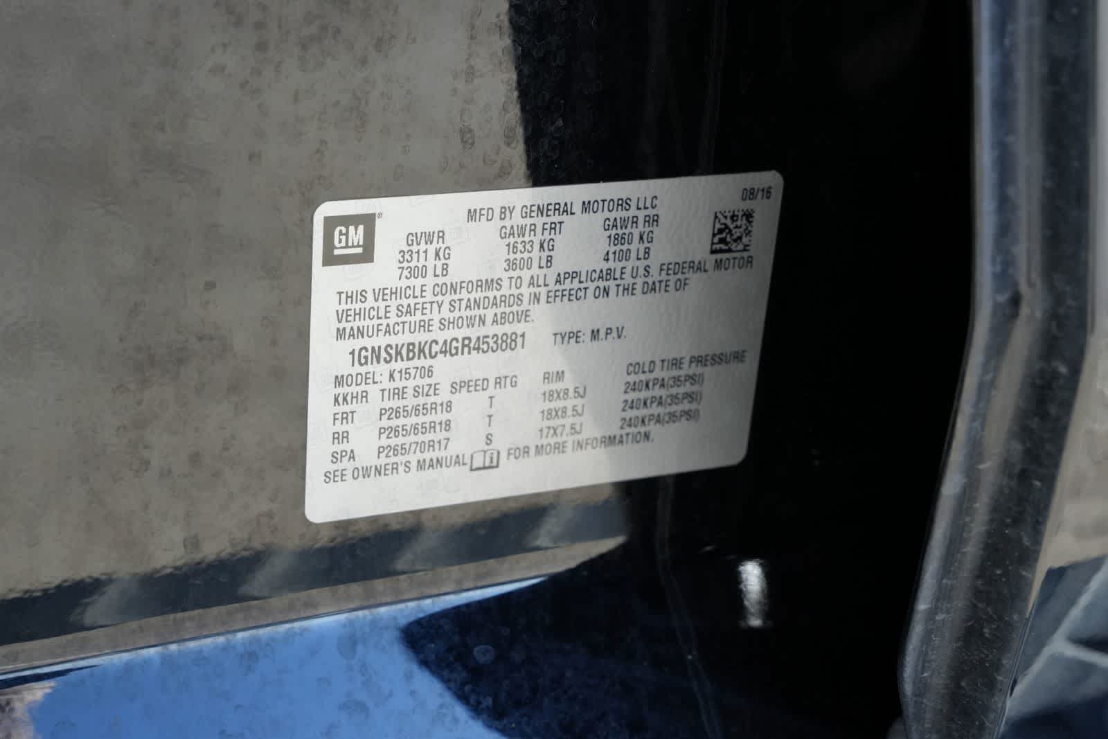2016 Chevrolet Tahoe LT