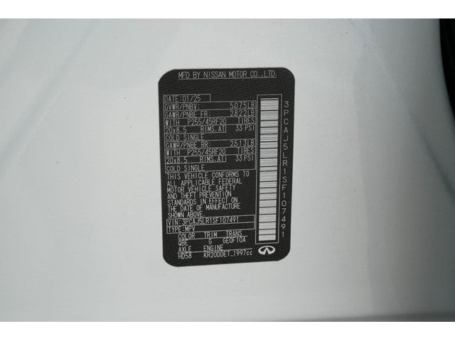 2025 INFINITI QX55 SENSORY
