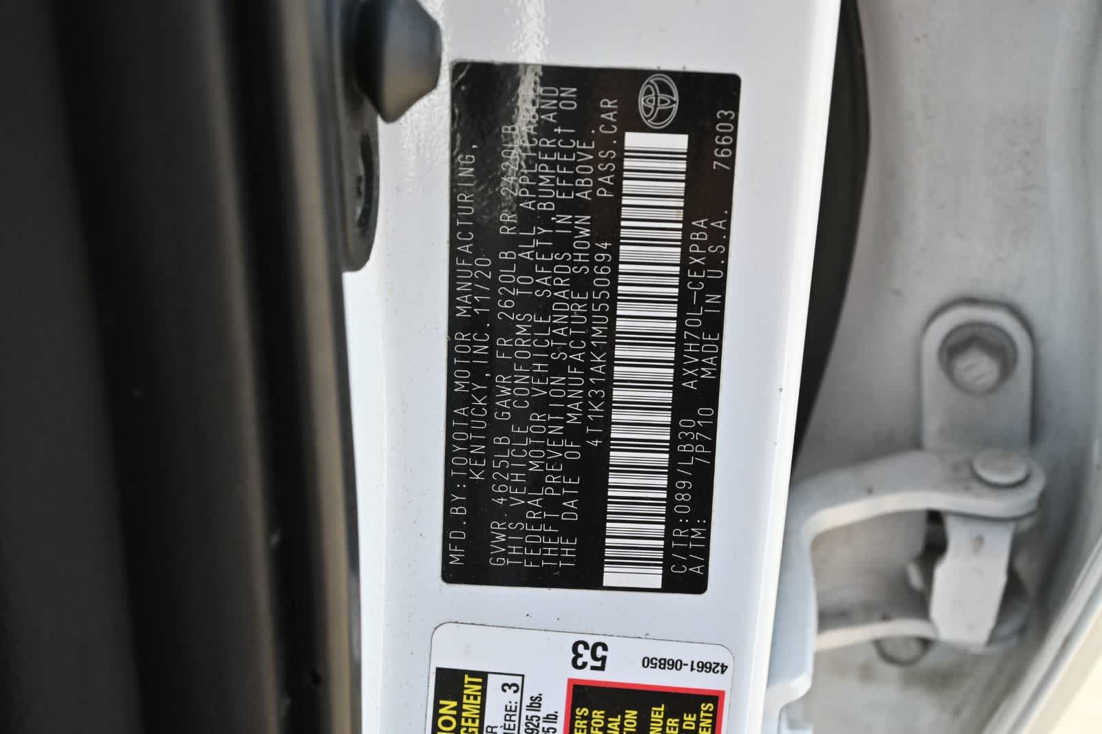 2021 Toyota Camry Hybrid XSE