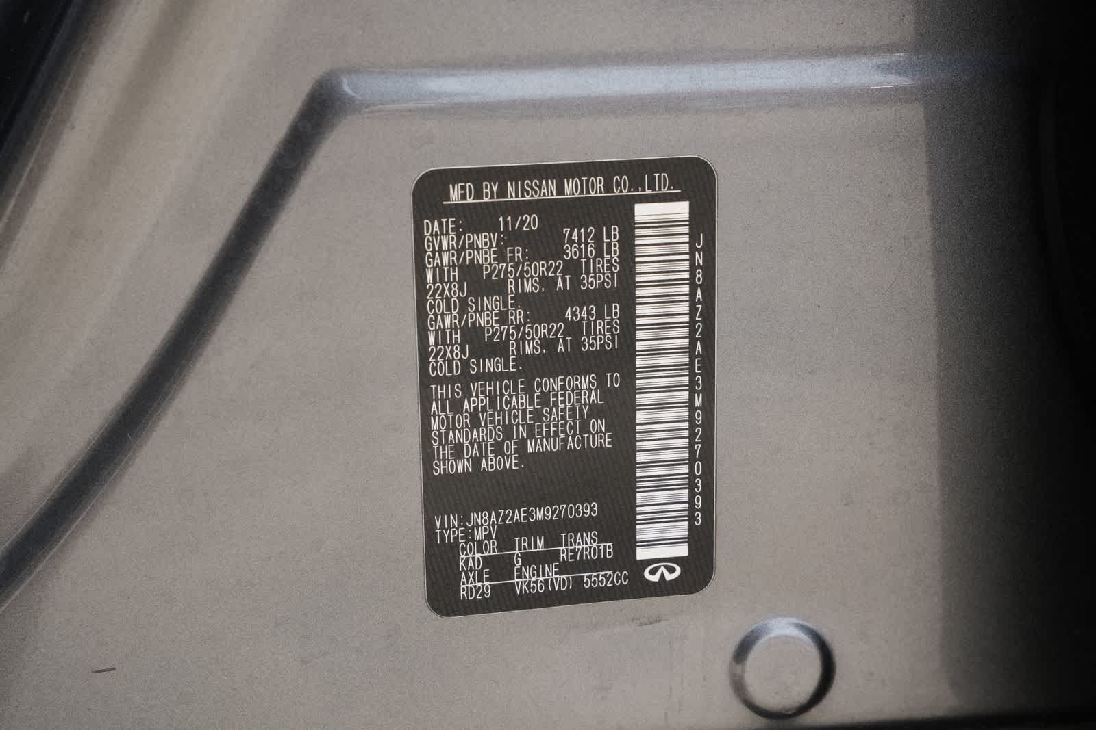 2021 INFINITI QX80 PREMIUM SELECT