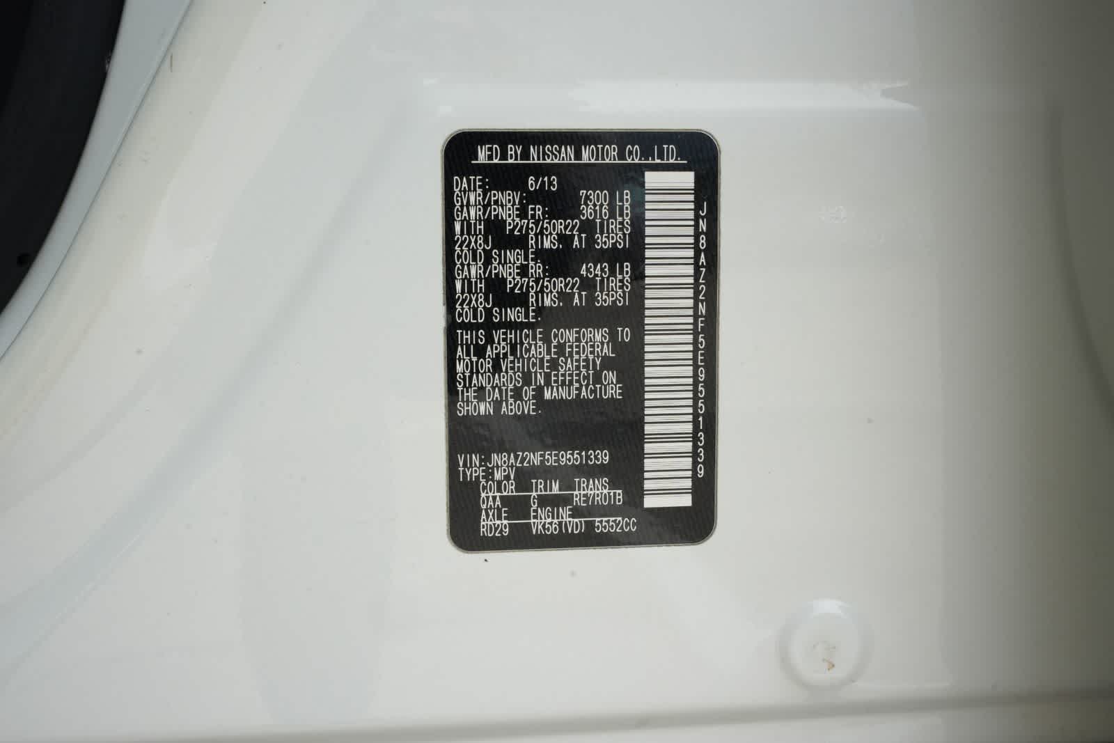 2014 INFINITI QX80 2WD 4dr