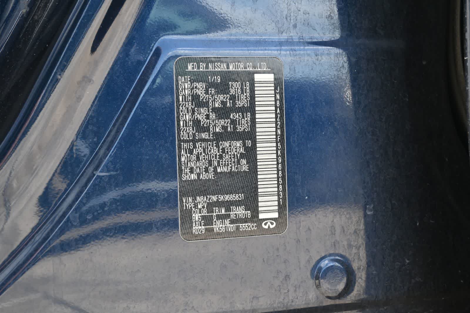 2019 INFINITI QX80 LUXE