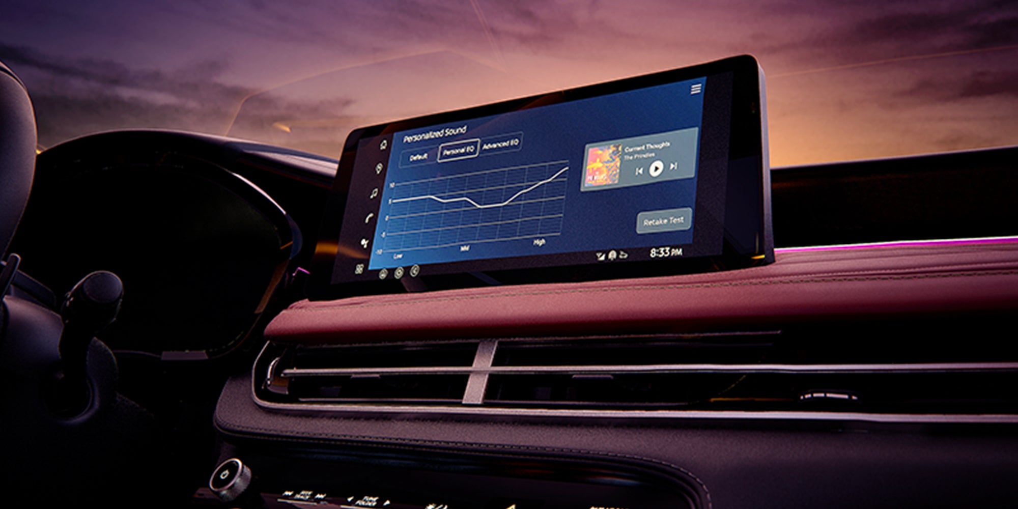 2027 INFINITI QX65 infotainment display and dashboard.