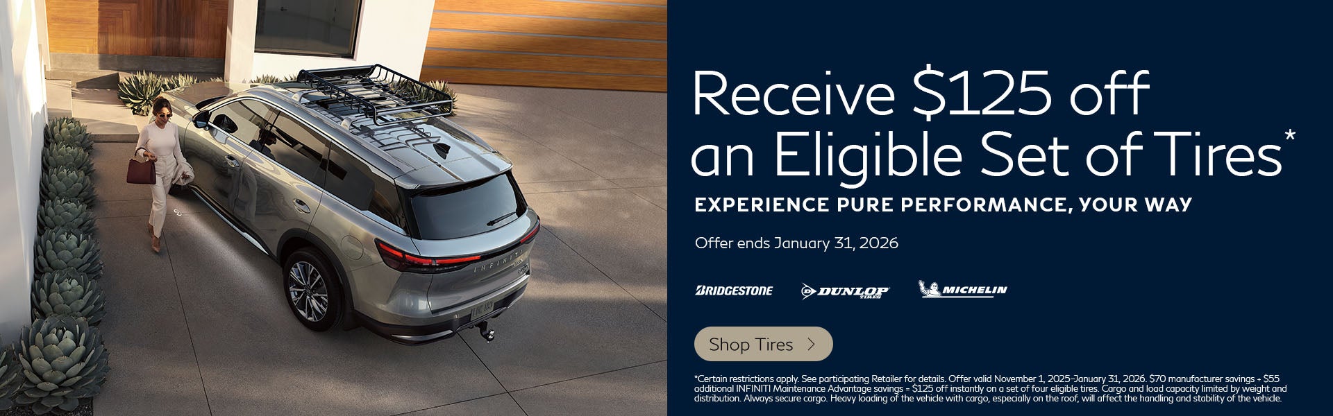 Eligible set of tires $125 OFF